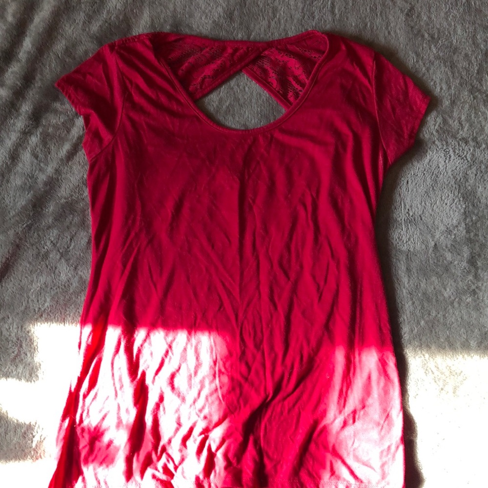 Dark pink shirt